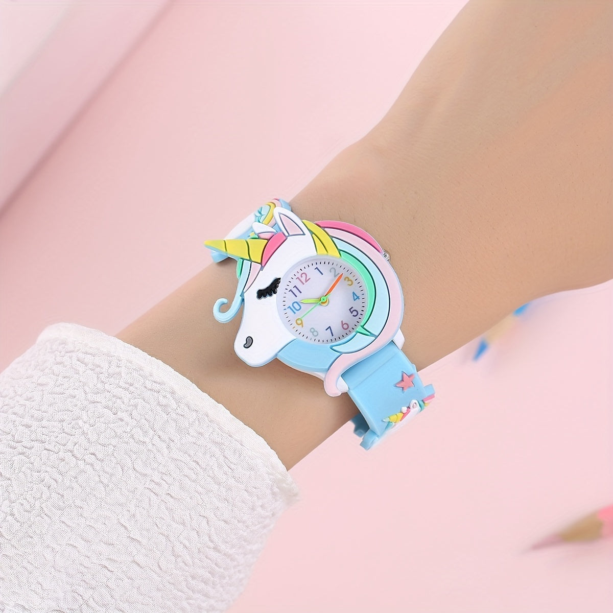 β¨ Cute & Colorful Kids' Silicone Cartoon Watch π - Fun & Funky Wrist Timepiece for Young Explorers! π - Pixie Quill