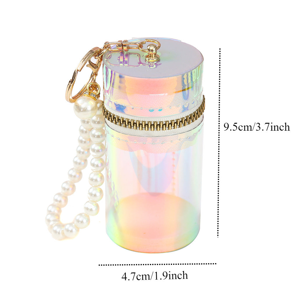 β¨ Adorable Pearl-Embellished Mini Bucket Bag π - Your Perfect Lipstick & Coin Companion! πΈ Dreamy Ivory Faux Leather! πΌ