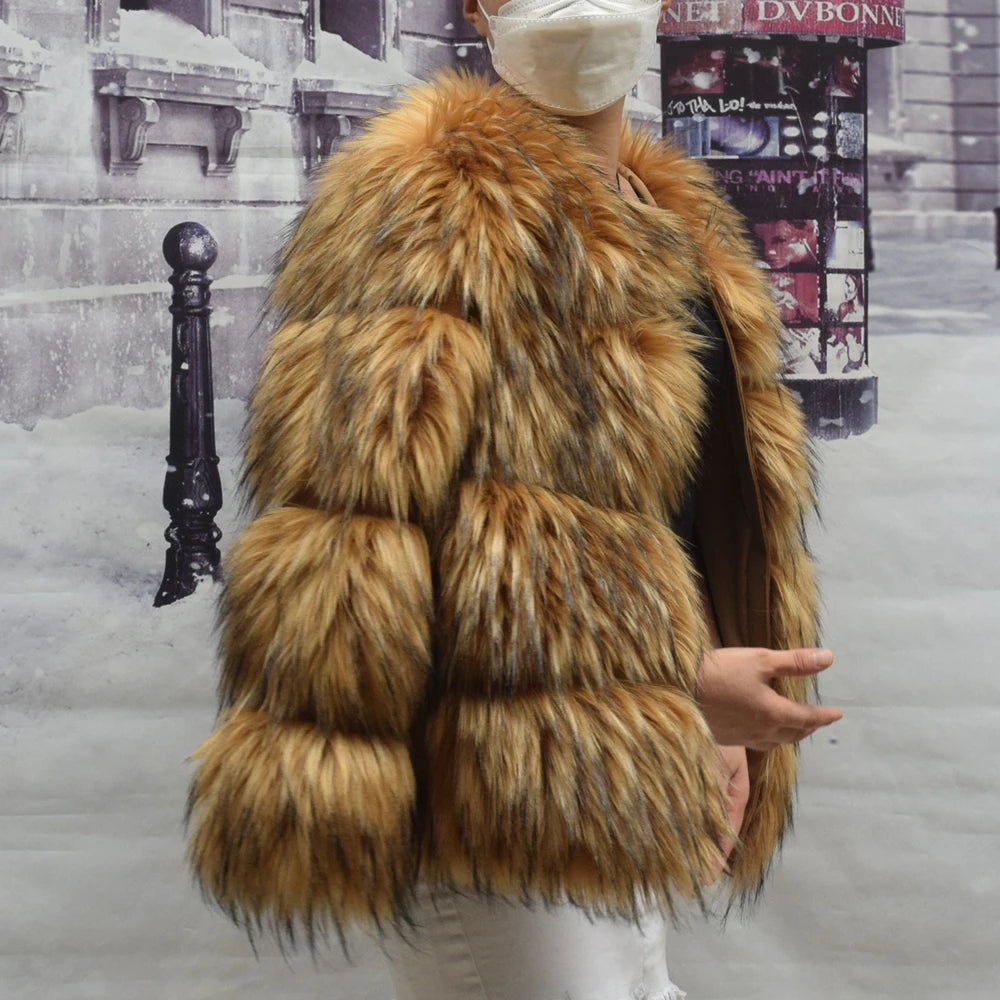 Kawaii Cozy Faux Fur Coat π¦β¨ Women's Winter Jacket in Brown π Plus Size Warmth & Style! π