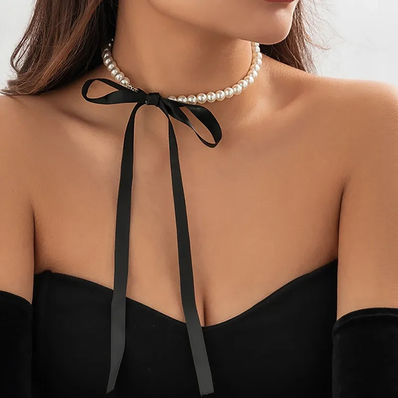 ✨Sweet Peach Heart Vibes 💖 Rope Ribbon Pendant Necklace for Trendy Ladies! 🌟