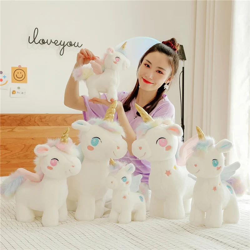 π Enchanted Unicorn Plush π¦ | Adorable Pegasus Pillow for Girls π