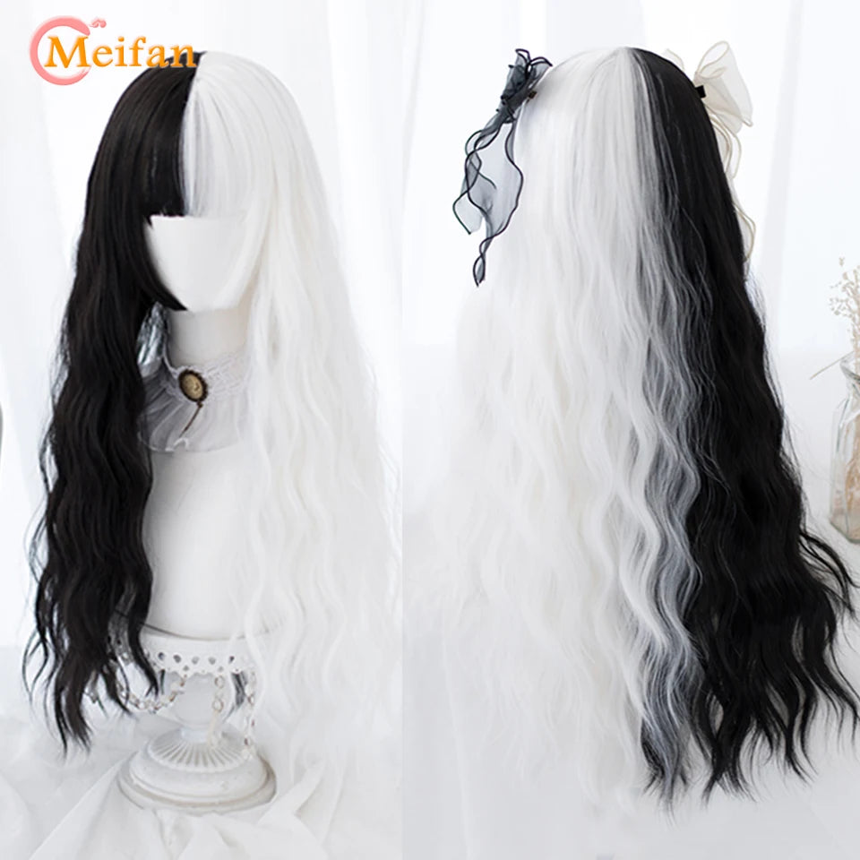 Kawaii Ombre Pink & Blonde Long Straight Wig πβ¨ - Cute Lolita Cosplay Hair for Parties & Halloween! πΈπ€