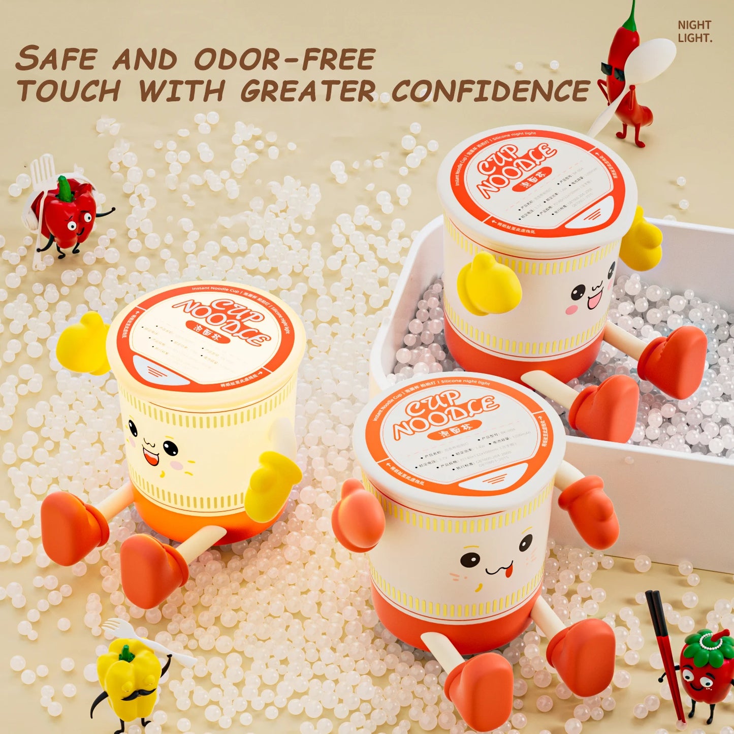 Kawaii Cartoon Cup Noodle LED Night Light πβ¨ β Adorable & Fun Home DΓ©cor Lamp for Bedrooms, Gifts & Cozy Spaces!