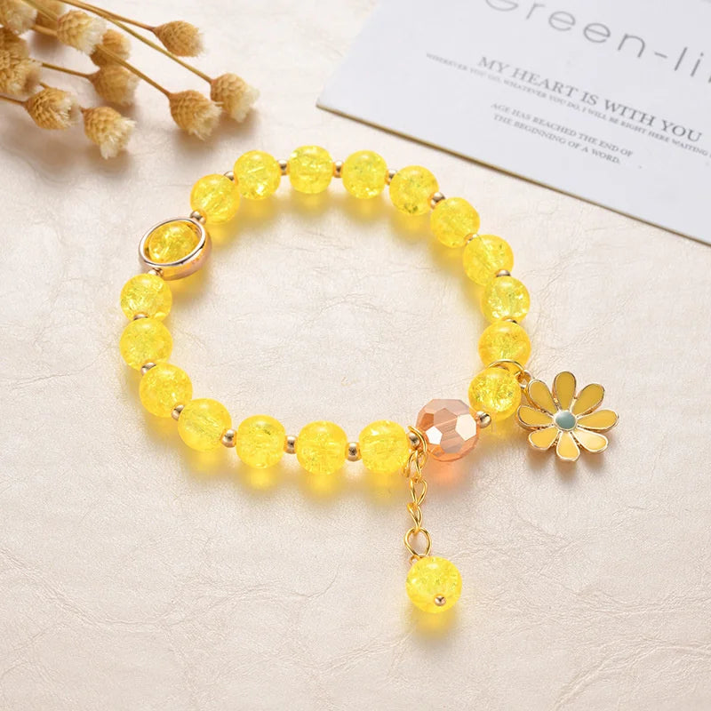 💖 Adorable Kawaii Popcorn Beads Bracelet 🌈 for Girls - Whimsical Friendship Jewelry 🌟