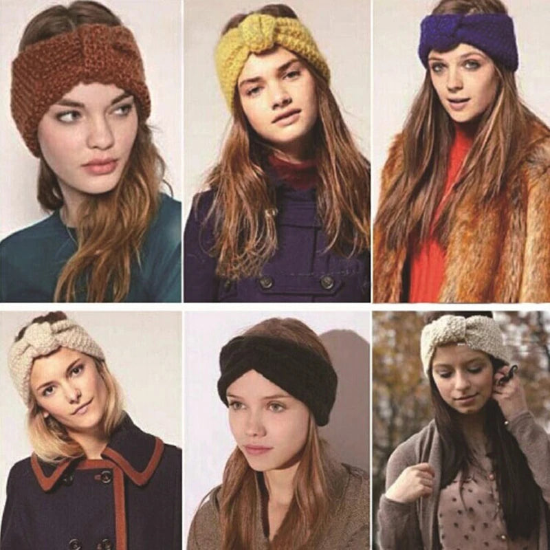 Kawaii Cozy Bowknot Knitted Headband π | Handmade Winter Hair Accessory for Stylish Women βοΈπ