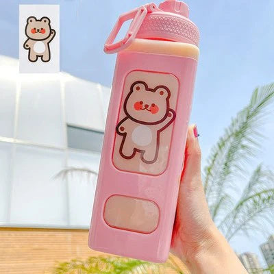 π Kawaii Square Straw Bottle π₯€β¨ Cute & Colorful Water Container for Adventures! ποΈπ