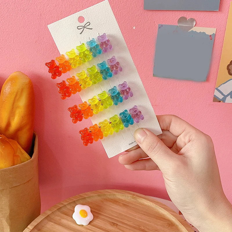 Adorable Candy Bear Hair Clips π»β¨ Sweet & Colorful Hairpins for Girls & Women! ππ - Pixie Quill