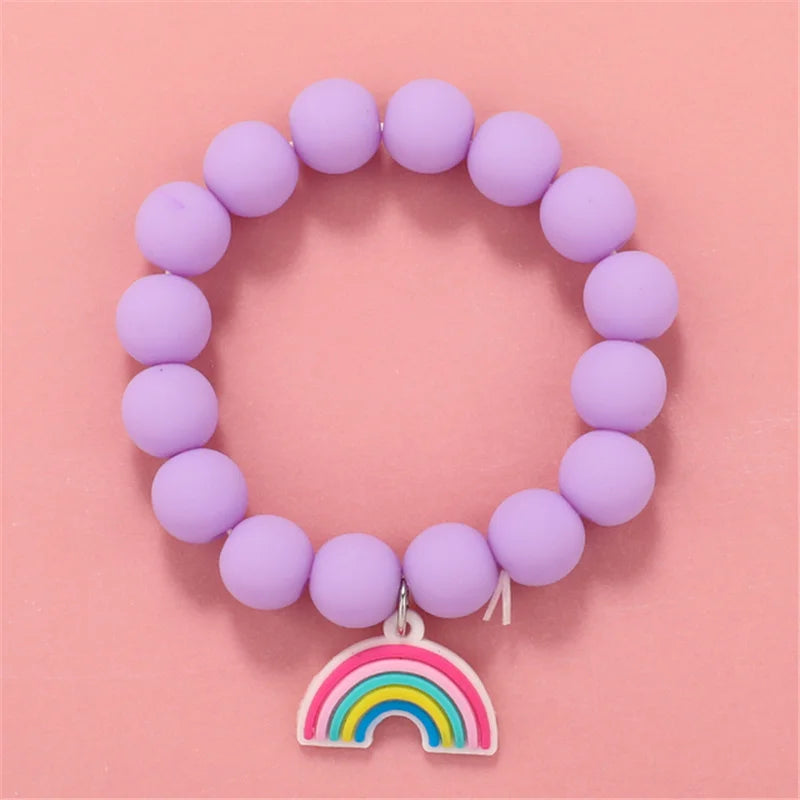 💖 Adorable Kawaii Popcorn Beads Bracelet 🌈 for Girls - Whimsical Friendship Jewelry 🌟