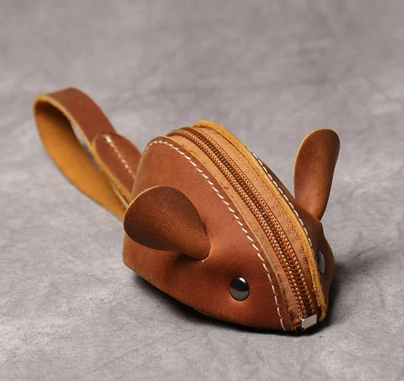 Adorable Kawaii Mouse Coin Purse πβ¨ | ZRCX Leather Key Wallet for Kids & Adults ππ