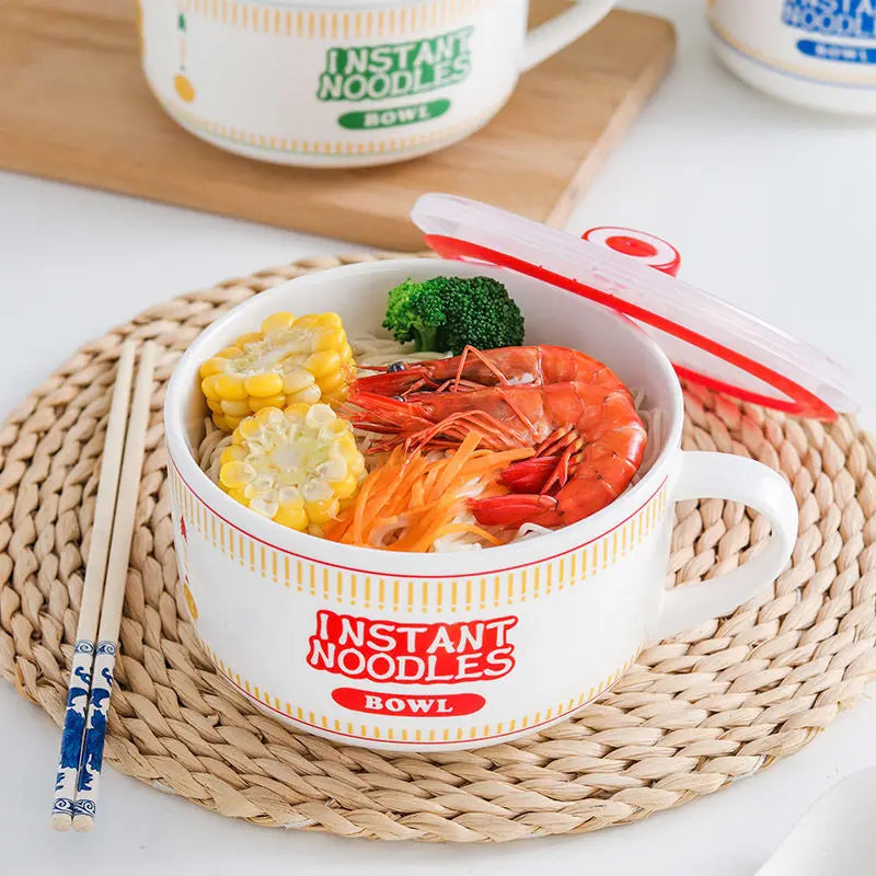 Kawaii Dreamy Ceramic Bowl πβ¨ | Super Large Japanese Mug for Noodles & Porridge | Perfect for Dorms & Offices π