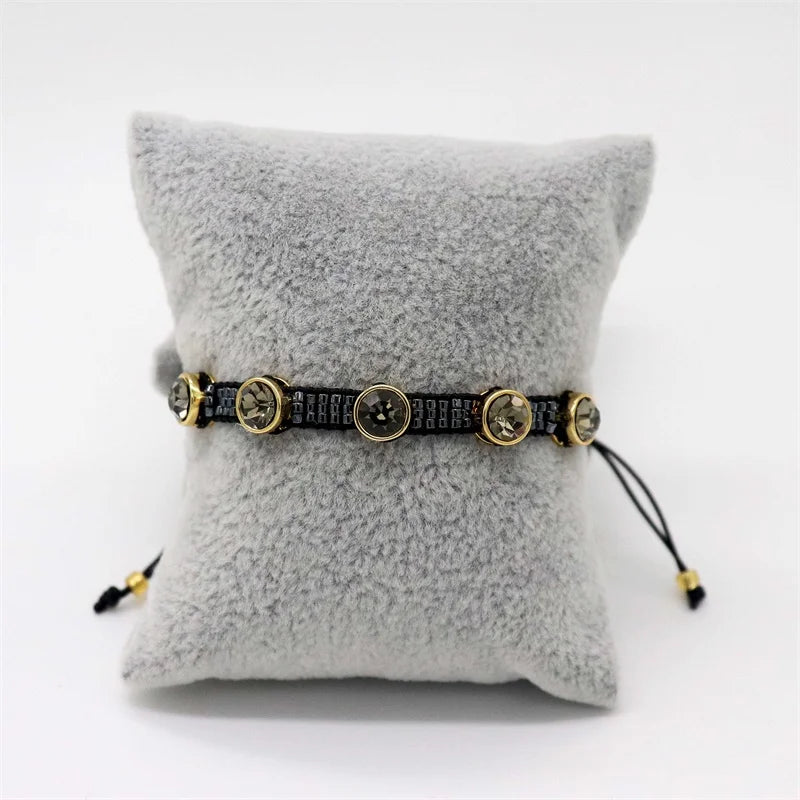 Kawaii Heart Weaving Bracelet πβ¨ | Adjustable Friendship Jewelry with Colorful Zircon π | Trendy Boho Gift for Women