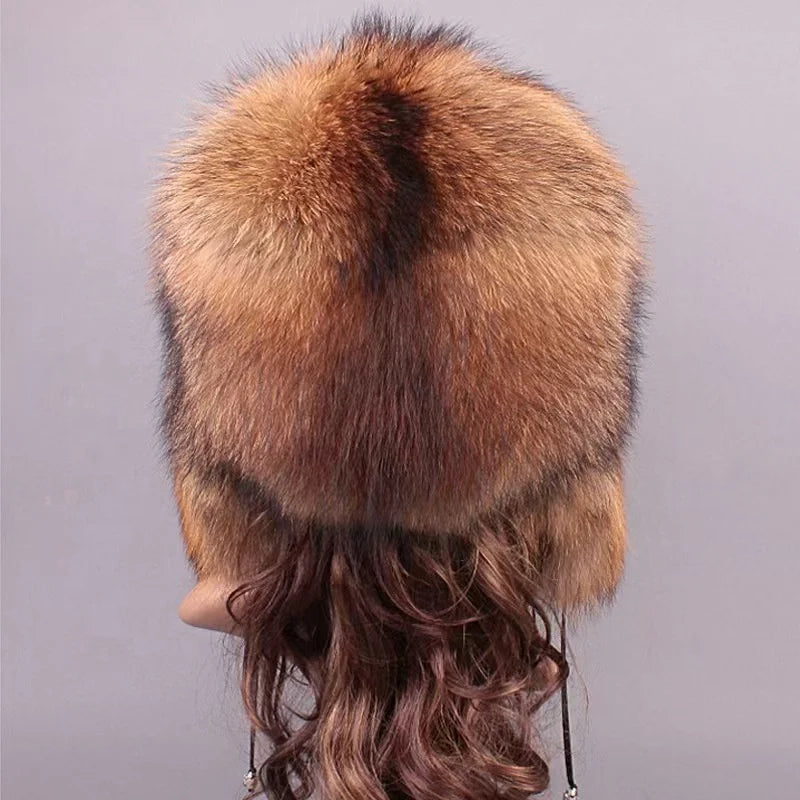 Cozy Winter Warm Raccoon Fur Lei Feng Hat For Outdoor Daily Use ❄️🐾