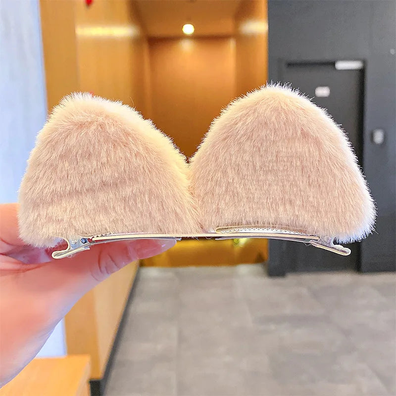 Purr-fectly Adorable Plush Cat Ear Hair Clips πΎβ¨ - Fun Fashion Accessories for Girls & Women!
