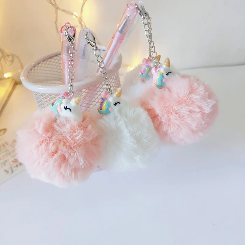 Kawaii Unicorn Plush Gel Ink Pen 🦄✨ | Cute Winter Stationery for School & Office | 0.5mm Writing Magic!