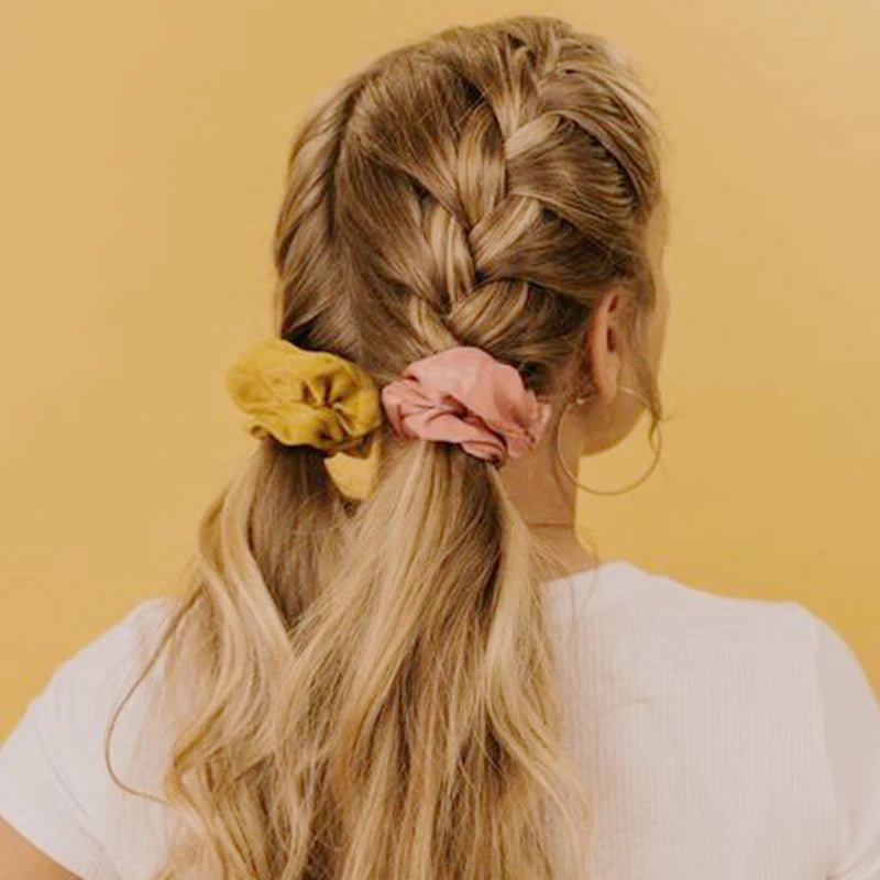 Kawaii Strawberry Blossom Hair Scrunchies 🍓🌸 | Adorable Elastic Hair Ties for Girls & Women!