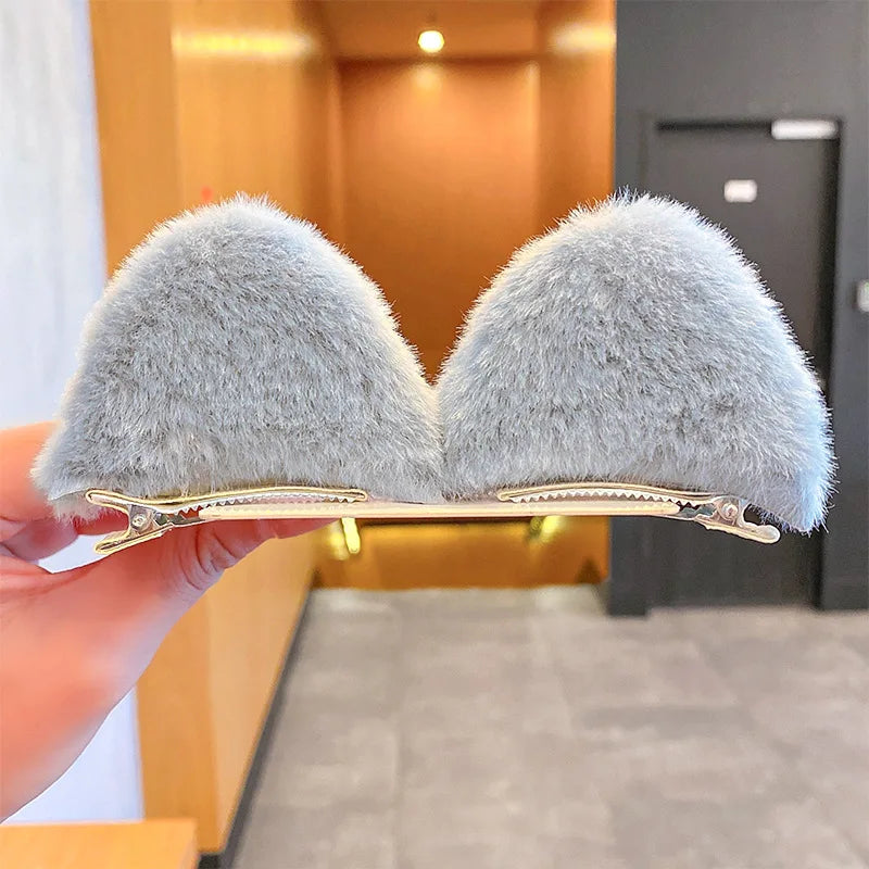 Purr-fectly Adorable Plush Cat Ear Hair Clips πΎβ¨ - Fun Fashion Accessories for Girls & Women!