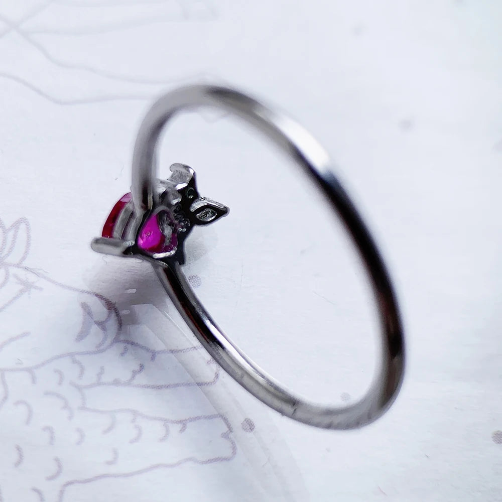 Kawaii Strawberry Love Ring ππ | Adorable 925 Sterling Silver Jewelry for Girls & Women | Perfect Gift for Any Occasion! πβ¨