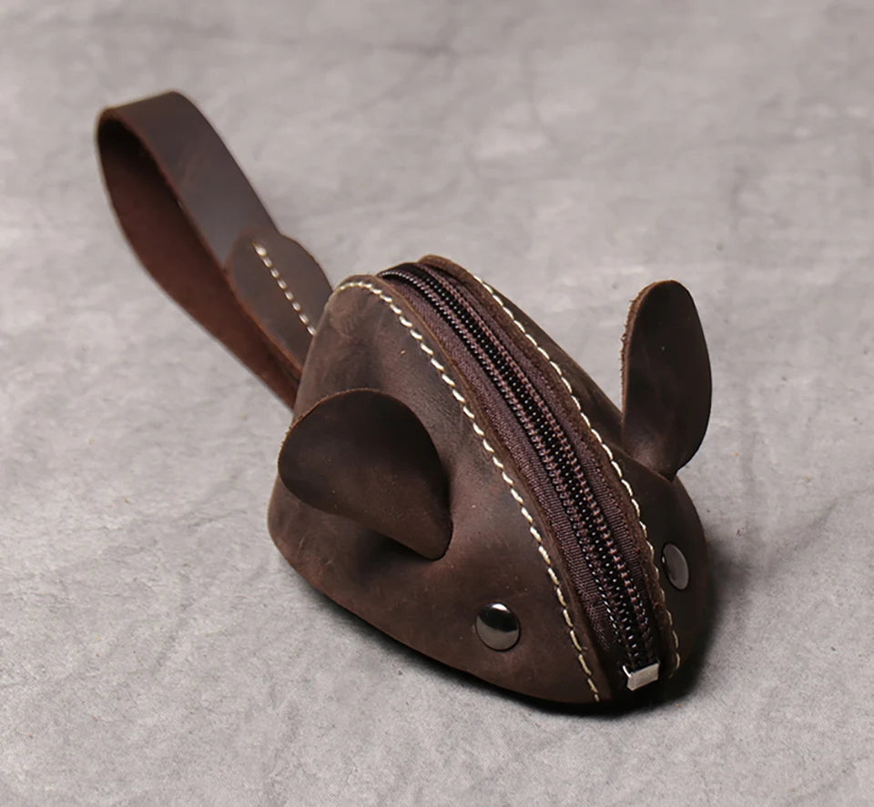 Adorable Kawaii Mouse Coin Purse πβ¨ | ZRCX Leather Key Wallet for Kids & Adults ππ