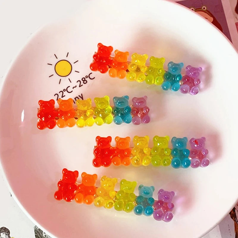 Adorable Candy Bear Hair Clips π»β¨ Sweet & Colorful Hairpins for Girls & Women! ππ - Pixie Quill