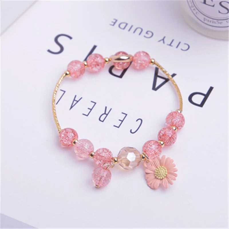 💖 Adorable Kawaii Popcorn Beads Bracelet 🌈 for Girls - Whimsical Friendship Jewelry 🌟