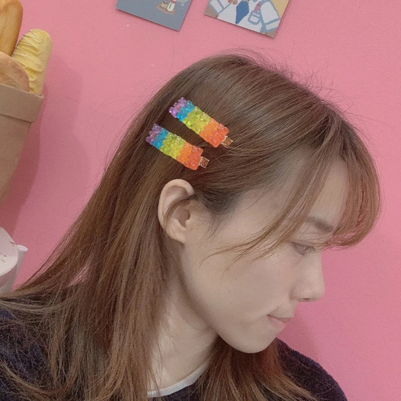 Adorable Candy Bear Hair Clips π»β¨ Sweet & Colorful Hairpins for Girls & Women! ππ - Pixie Quill