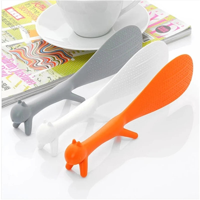 π Squirrelly Spoon Delight π₯ - Colorful Non-Stick Rice Paddle for Whimsical Cooking Fun! πβ¨ - Pixie Quill