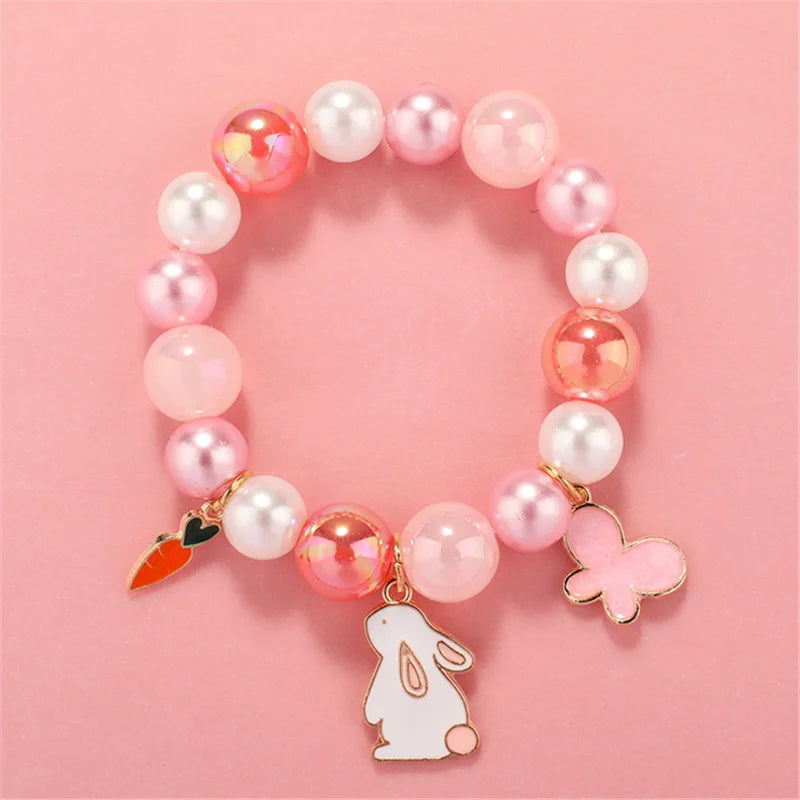 💖 Adorable Kawaii Popcorn Beads Bracelet 🌈 for Girls - Whimsical Friendship Jewelry 🌟