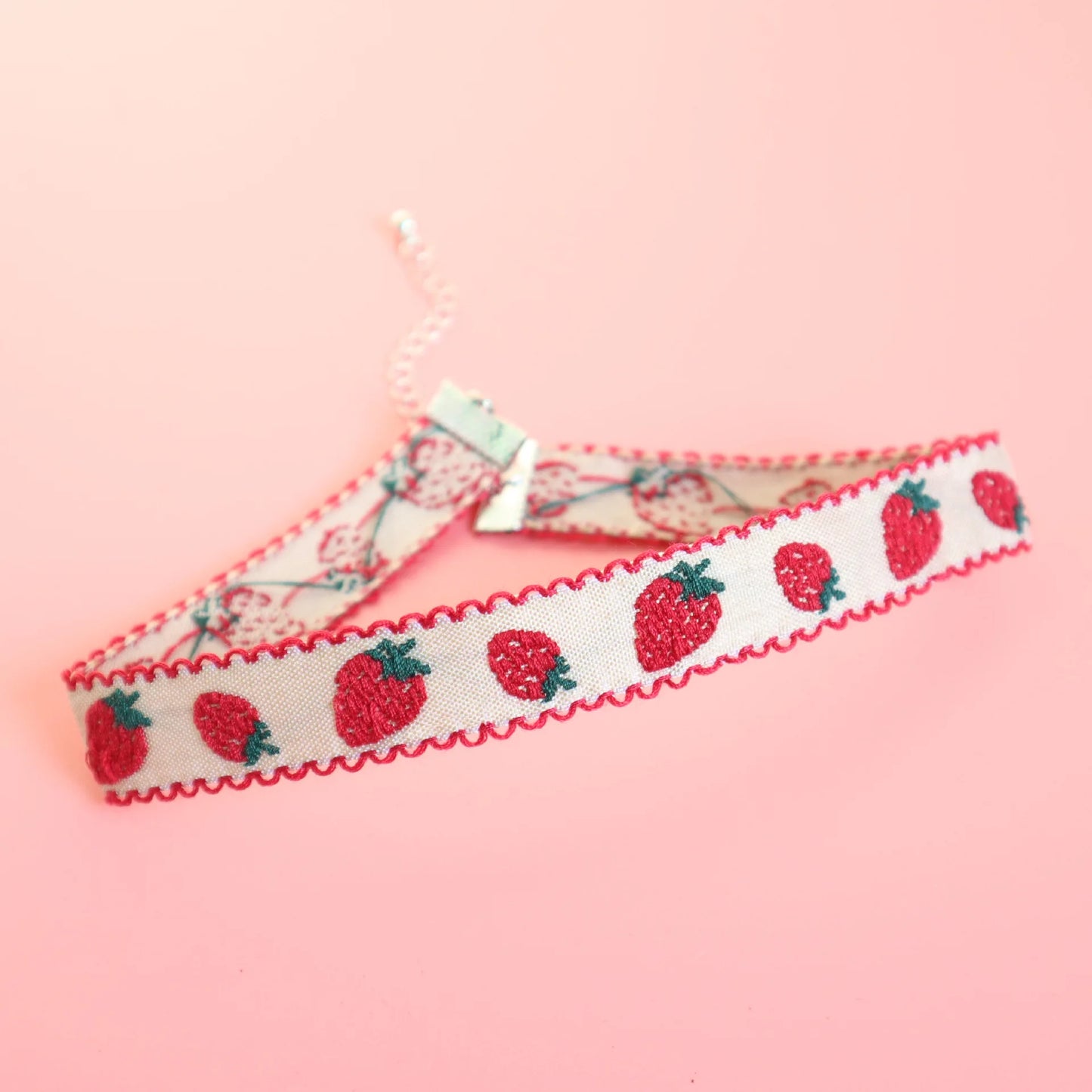 Kawaii Strawberry Choker Necklace πβ¨ | Adorable Velvet Ribbon for Women & Girls | Party & Club Fashion Jewelry