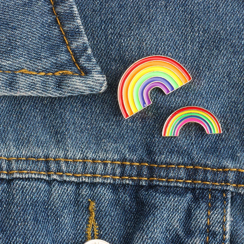 Kawaii Rainbow Enamel Brooch Pins πβ¨ | Cute Metal Badge for Women π | Trendy Cartoon Accessories for Hats & Collars ππ