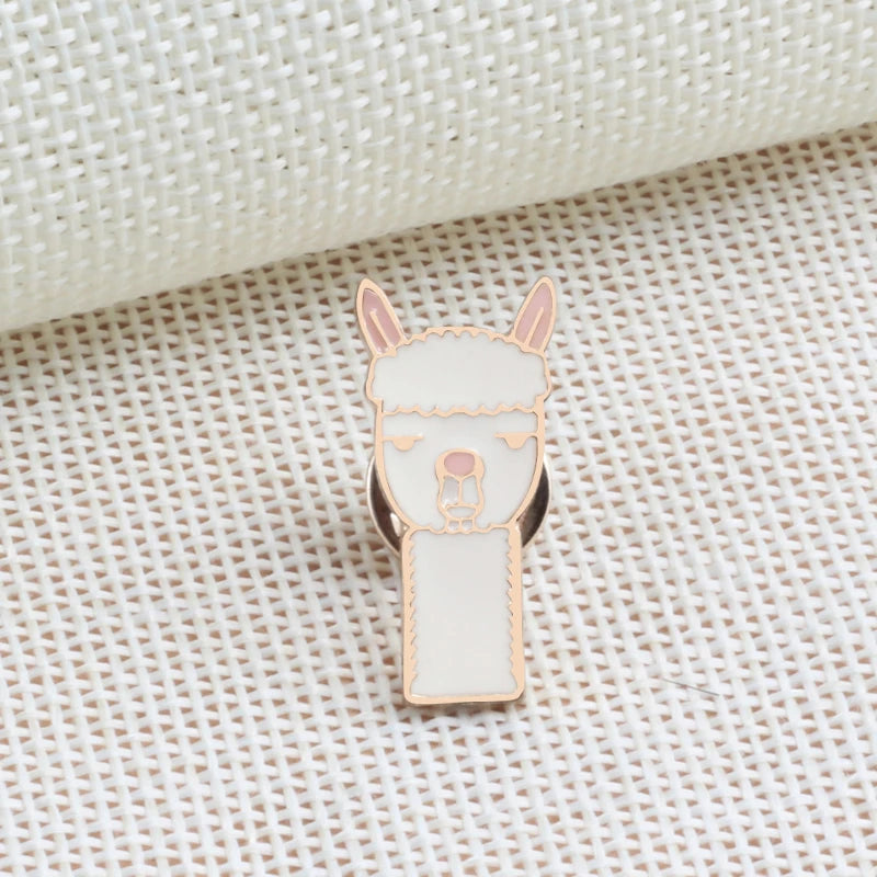 Cute Kawaii Llama & Alpaca Enamel Pins π¦β¨ Adorable Brooches for Girls, Kids & Animal Lovers - Trendy Cartoon Jewelry Accessories!