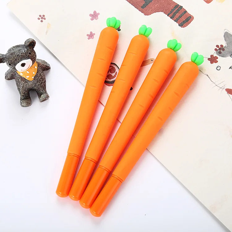 Adorable Carrot Gel Pen π₯β¨ - Kawaii Cartoon Stationery for Office & School!