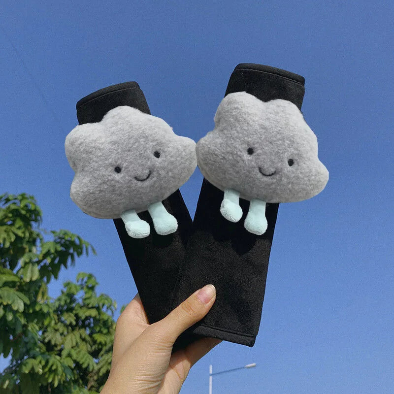 Adorable Kawaii Plush Animal Seat Belt Covers π»π - 2pcs Soft Shoulder Cushion for Kids' Car Safety & Style! πβ¨
