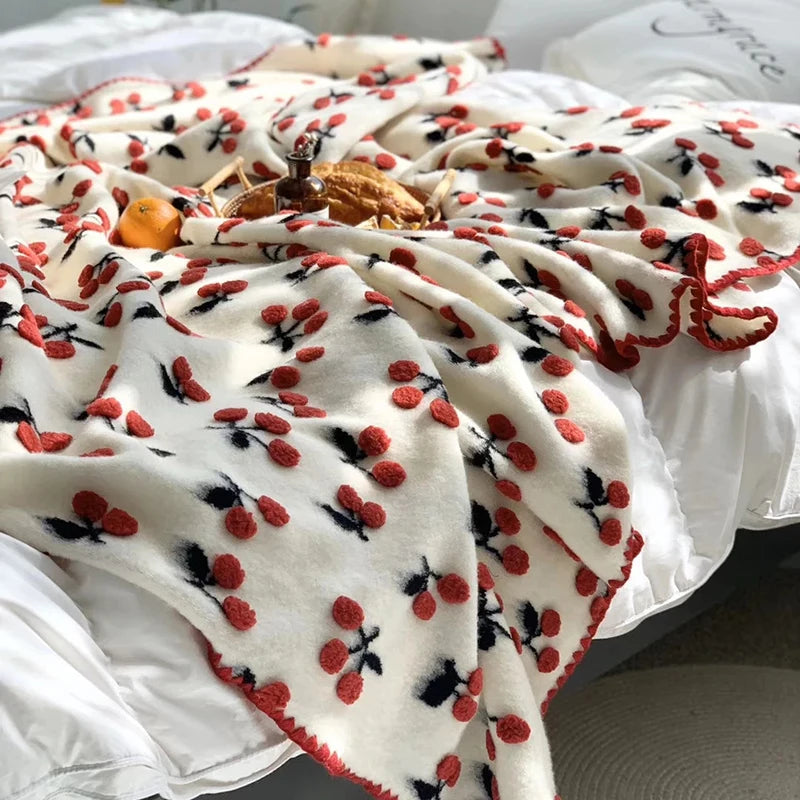 Cozy Cherry Dreams 3D Blanket for Kids ππ Snuggle Up in Style! πβ¨ - Pixie Quill