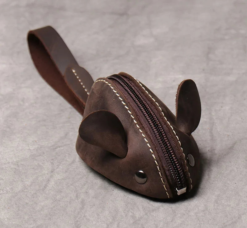Adorable Kawaii Mouse Coin Purse πβ¨ | ZRCX Leather Key Wallet for Kids & Adults ππ
