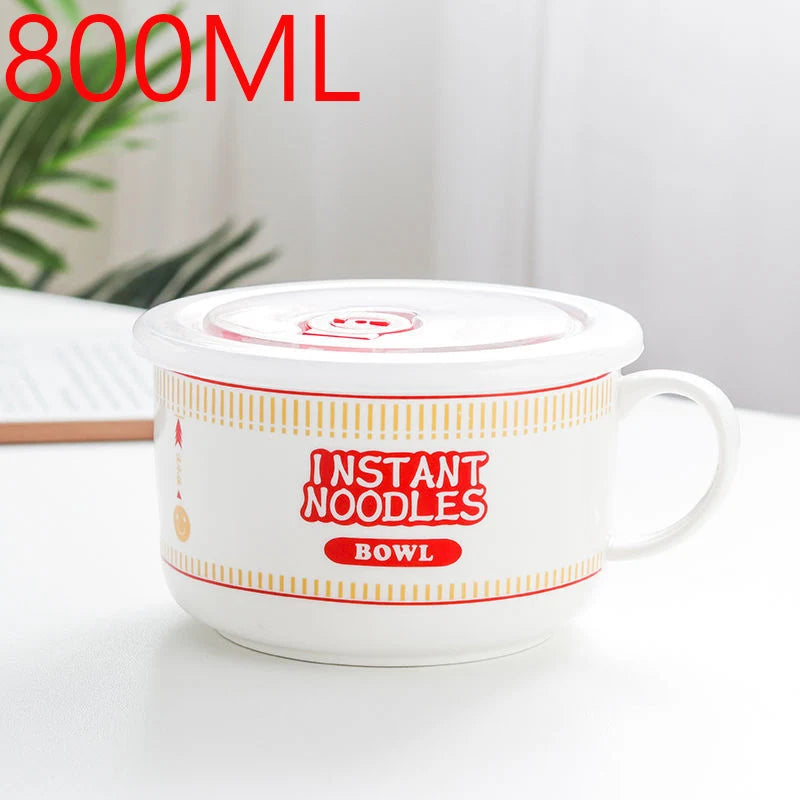 Kawaii Dreamy Ceramic Bowl πβ¨ | Super Large Japanese Mug for Noodles & Porridge | Perfect for Dorms & Offices π