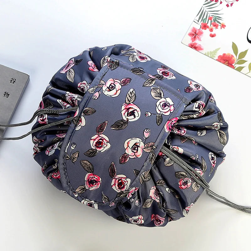 Kawaii Floral Drawstring Makeup Bag πΈβ¨ | Portable Waterproof Cosmetic Pouch for Travel & Toiletries ππ