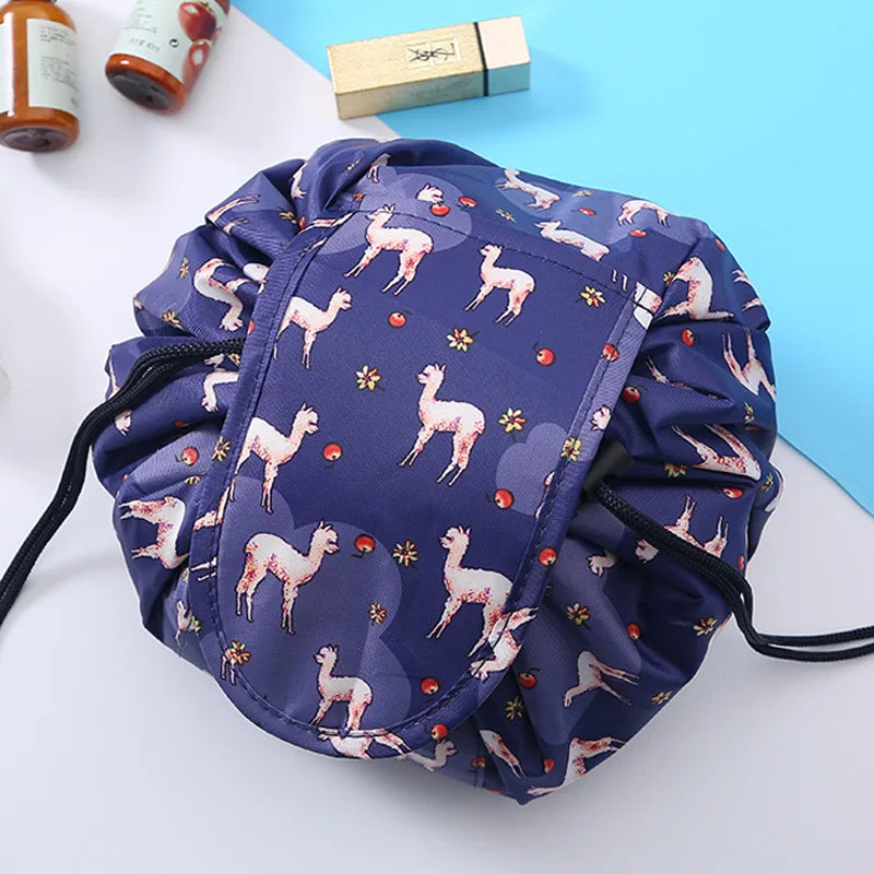 Kawaii Floral Drawstring Makeup Bag πΈβ¨ | Portable Waterproof Cosmetic Pouch for Travel & Toiletries ππ