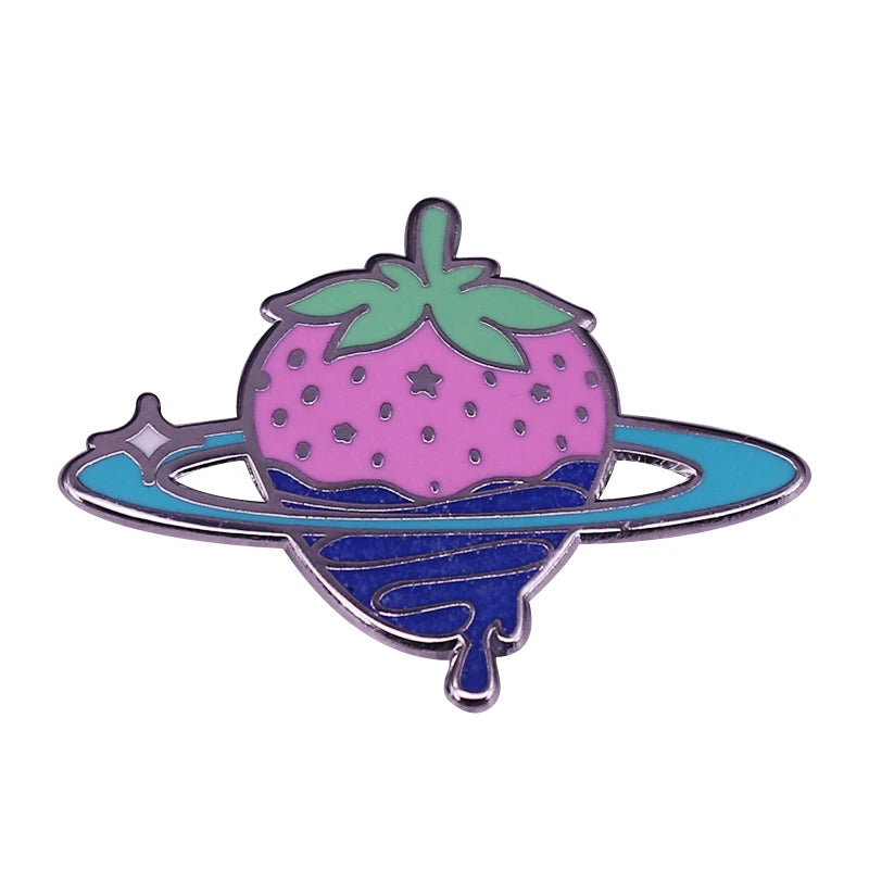π Cute Kawaii Strawberry Milk Cat & Bunny Enamel Pin π Adorable Fruit & Drink Brooch for Spring Gifts!