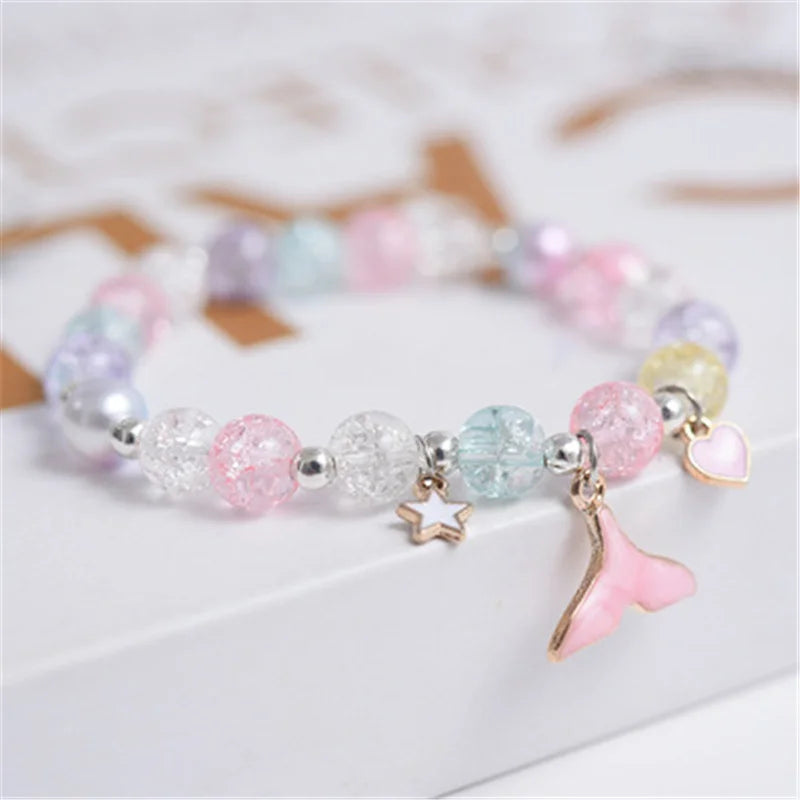 💖 Adorable Kawaii Popcorn Beads Bracelet 🌈 for Girls - Whimsical Friendship Jewelry 🌟