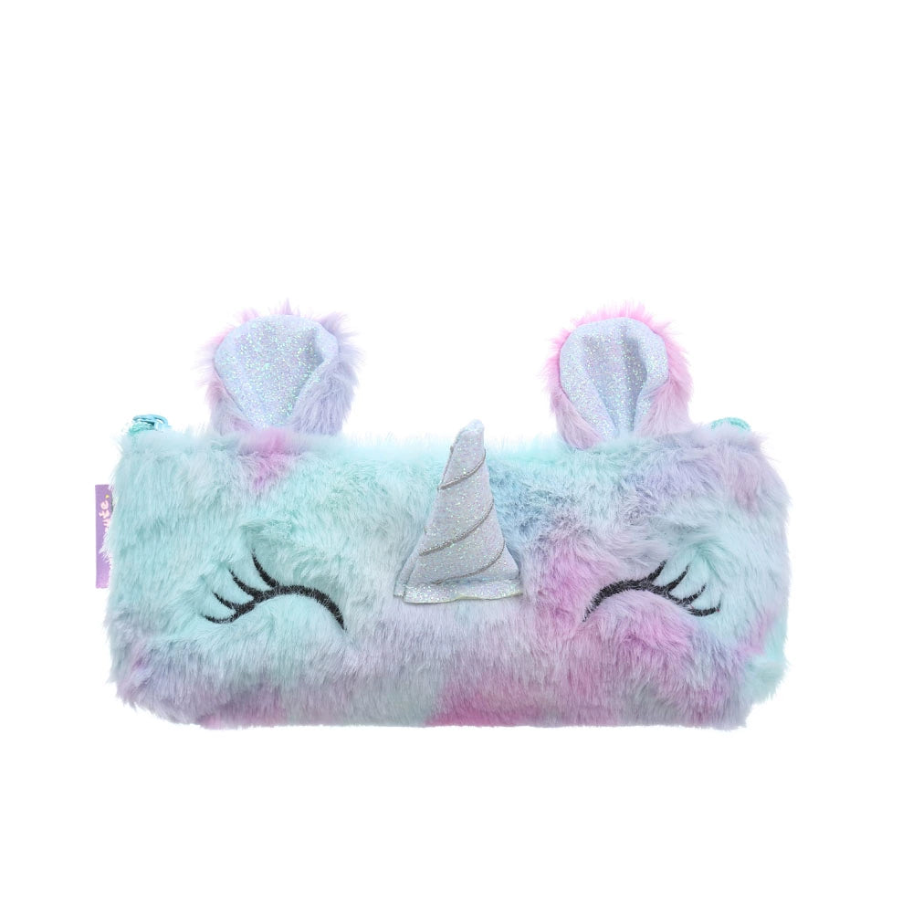 Cute Unicorn Winter Plush Pencil Case π¦β¨ | Kawaii Cartoon Storage Bag for Young Girls ππ