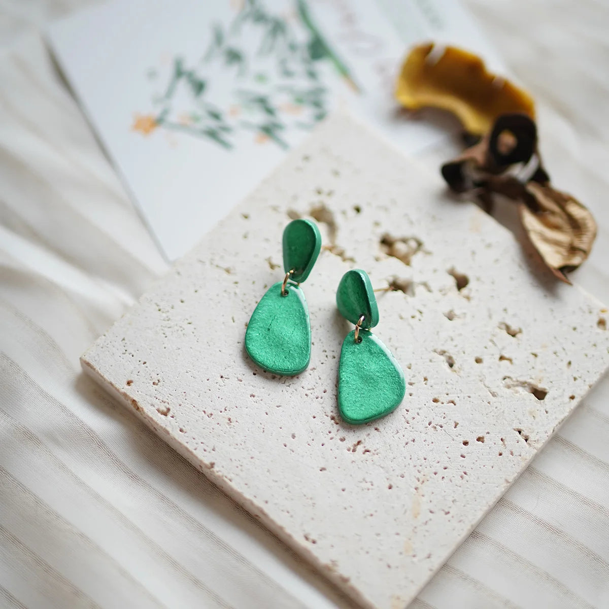 Cute Christmas Polymer Clay Dangle Earrings Santa Snowman Bell Gingerbread πβοΈ