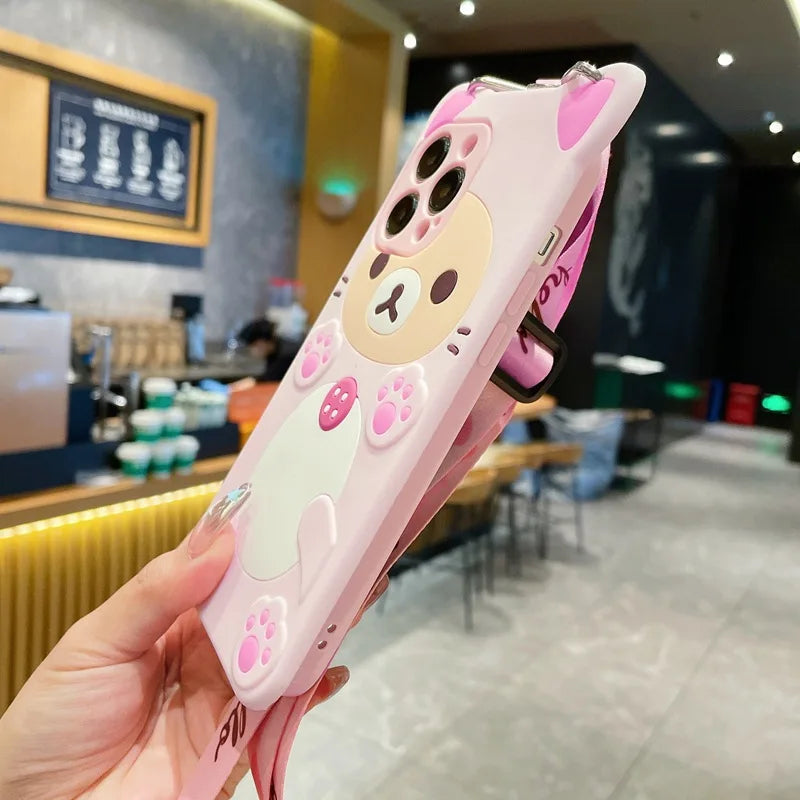 Adorable Bear Crossbody Case for Samsung A-Series π±π»β¨