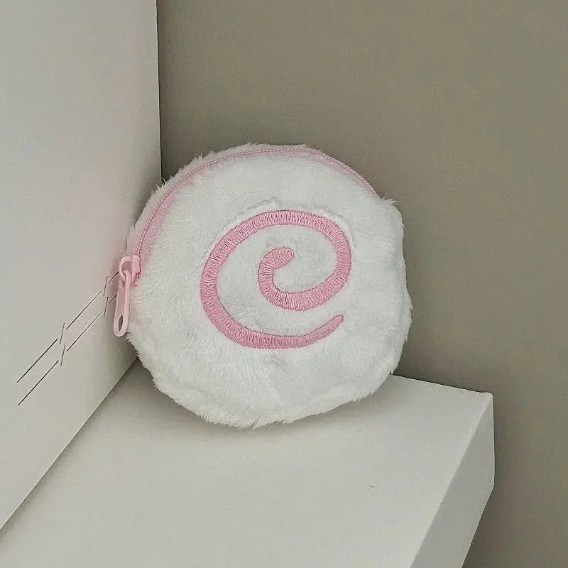 Kawaii Plush Lipstick & Headphones Mini Coin Purse ππ Cute Keychain Bag for Girls!