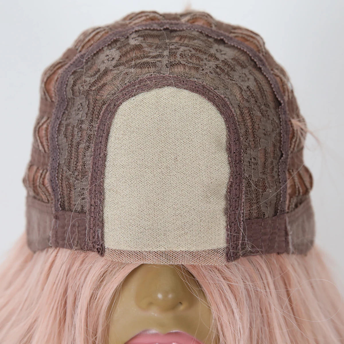 Kawaii Curly Charm πΈβ¨ - Small Lace Wig in White & Pink