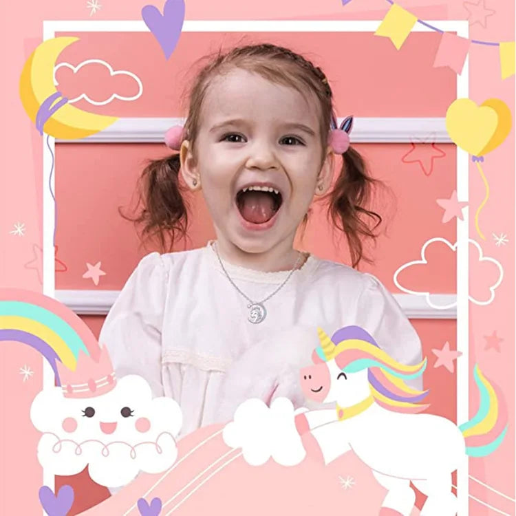 Kawaii Unicorn Birthstone Crystal Necklace π¦β¨ | Cute Jewelry Gift for Girls ππ