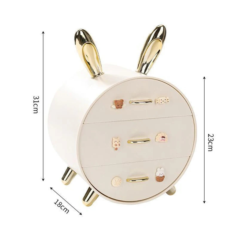 Kawaii Bunny Jewelry Organizer 🐰✨ - Cute Desktop Storage for Hair Accessories, Necklaces, Earrings & More! 💖🌟