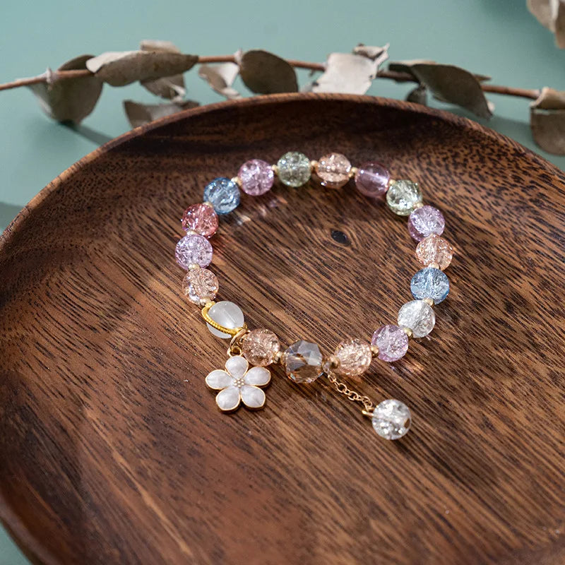 πΈ Adorable Cherry Blossom Beaded Bracelet πΈ | Sweet Pink Flower Charm | Perfect Gift for Girls πβ¨