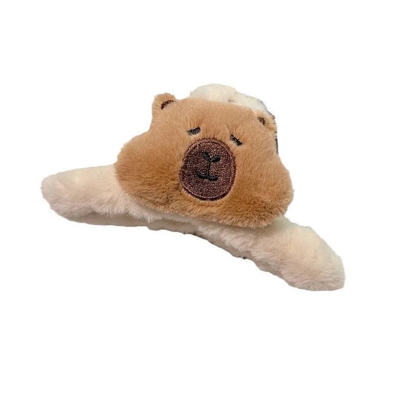 Kawaii Capybara Plush Hair Band πΎβ¨ Sweet Skull Top Headband for Fun Wash Face & Stylish Hairstyles! ππ