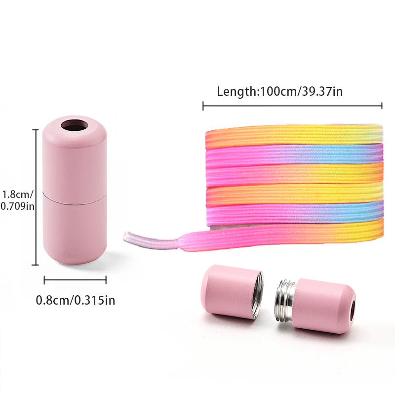 โจBouncy Rainbow No-Tie Laces ๐ - Fun & Stylish Elastic Shoelaces for All Ages! ๐ - Pixie Quill