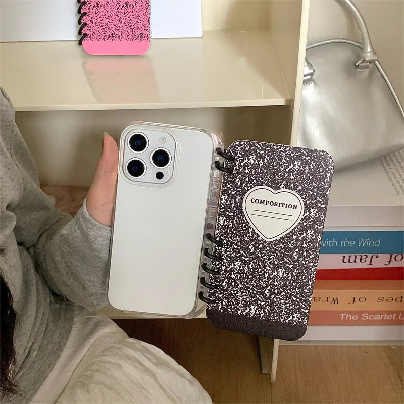 Kawaii Pink & Black Splashy Flip Phone Case for iPhone 13-16 Pro Max π±β¨π¨